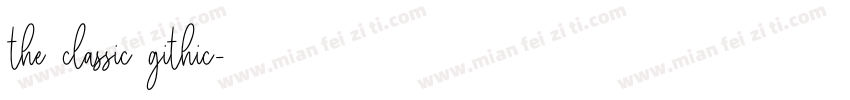 the classic githic字体转换